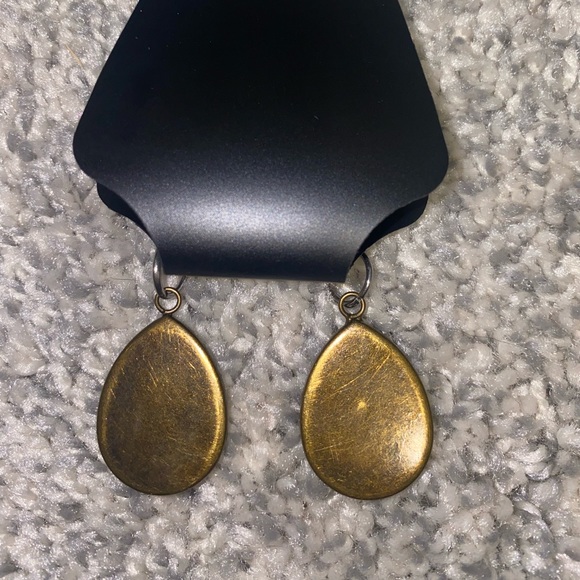Native American Print Teardrop Resin Earrings - Picture 2 of 2
